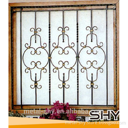 Wrought iron decorative house iron window grids grilles